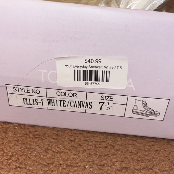 NWT in box White High Top Sneakers - Picture 7 of 7